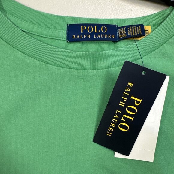 Polo Ralph Lauren 3XLT Vineyard Green Big Pony Jersey Paint Splatter T-Shirt - Picture 11 of 13